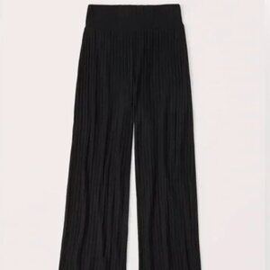 Abercrombie & Fitch Soft A&F Collection Black Knit Ribbed Pant Size Small